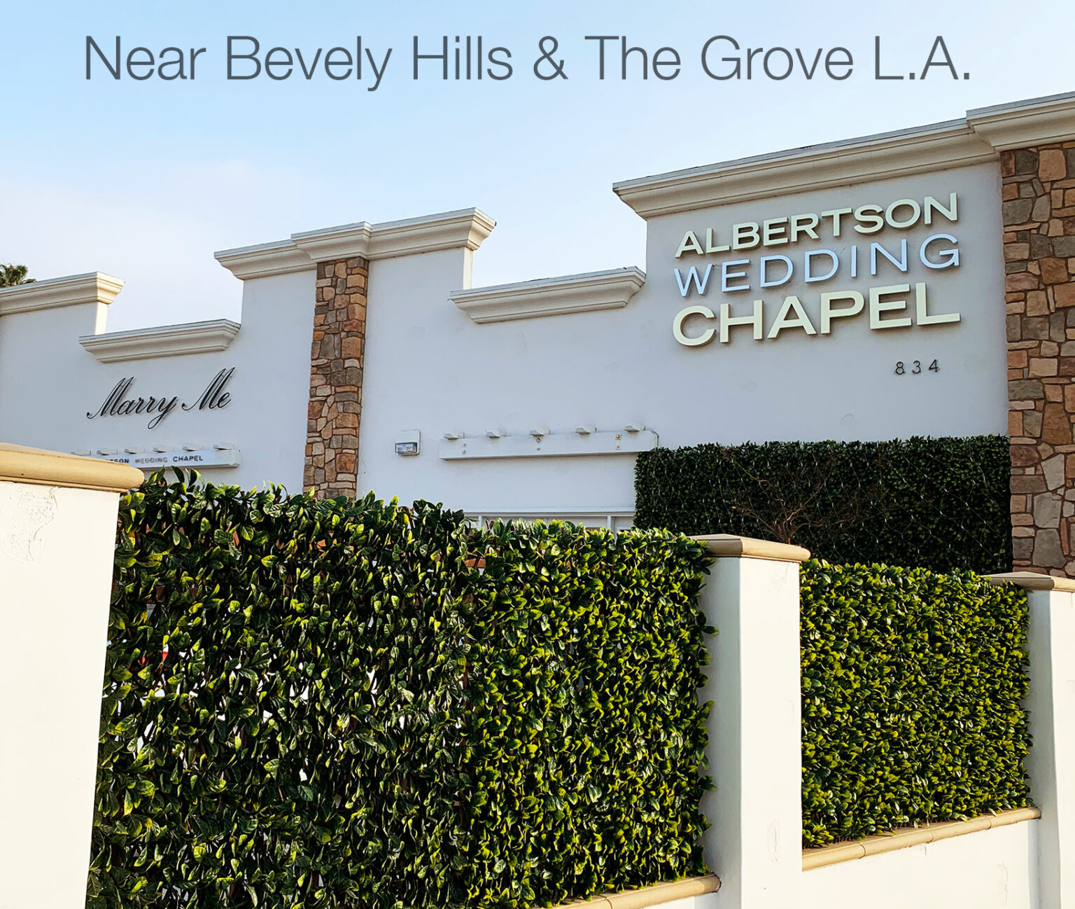 Albertson Wedding Chapel in Los Angeles. Stylish, intimate weddings daily.
