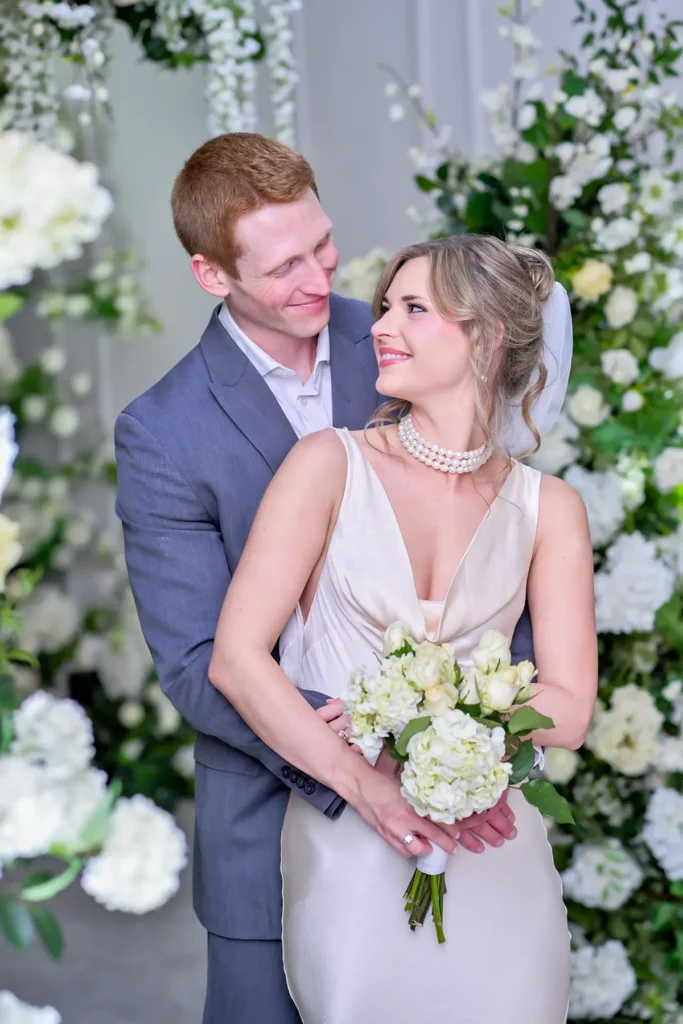 good looking couple during a portrait session at Albertson Wedding Chapel