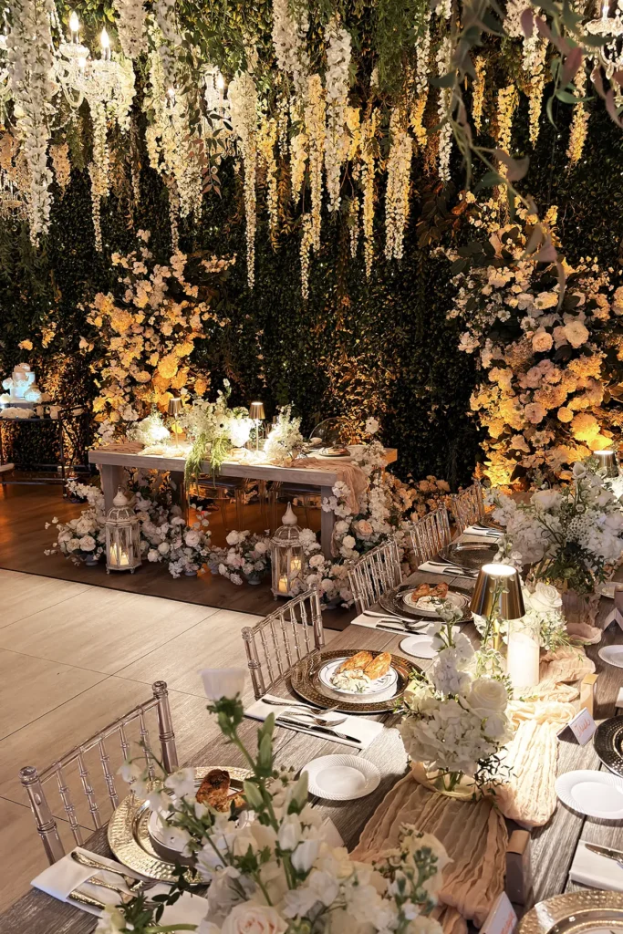 albertson wedding chapel wedding reception tables with warm glow