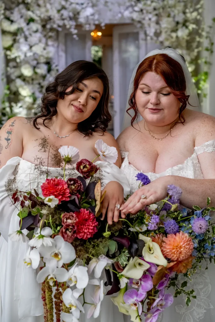 lesbian wedding at albertson wedding chapel